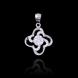 Dancing AAA CZ Pendant Flower Clover Special Japanese Style 925 Silver Jewelry